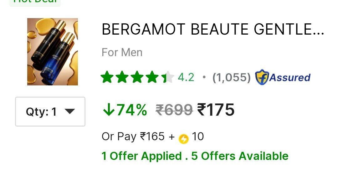 Bergamot Beaute Perfume Combo ( Pack Of 2) 175 Bergamot Perfumes 80 – Best 