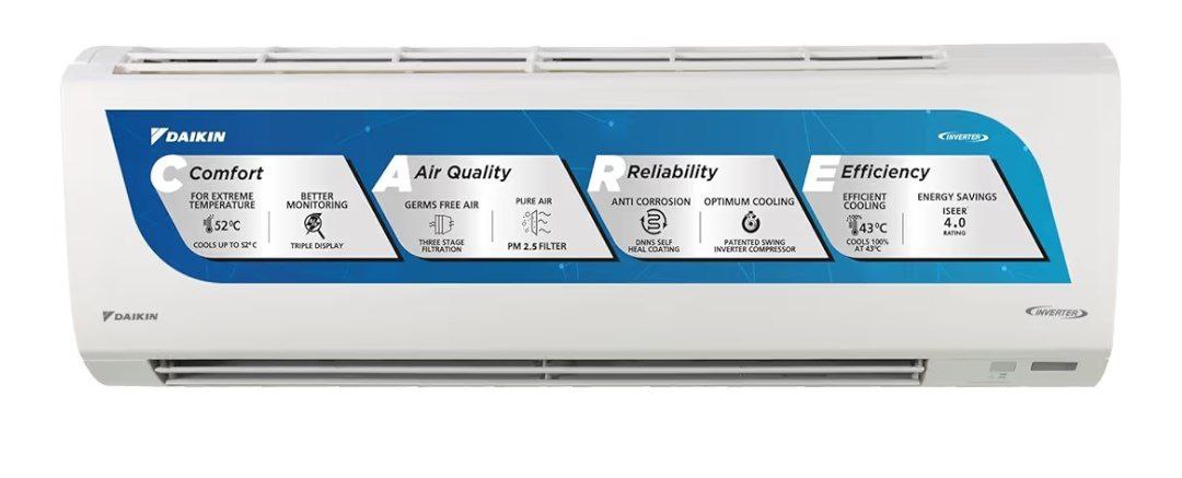 Daikin 1 5 Ton 3 Star Inverter Split Ac 29 990apply 750 Coupon 2750 With Hd