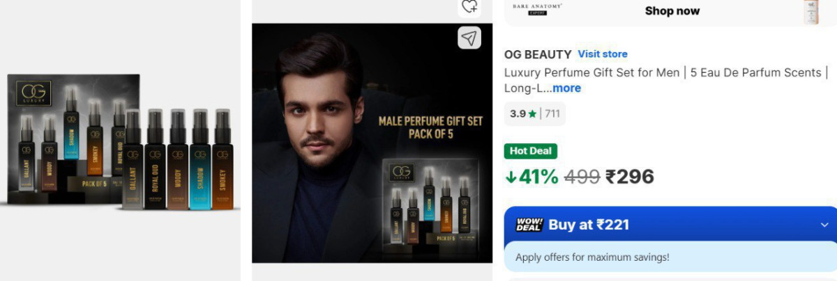 Flipkart Luxury Perfume 5 Gift Set For Men At 296 Link – Best Price in Indi