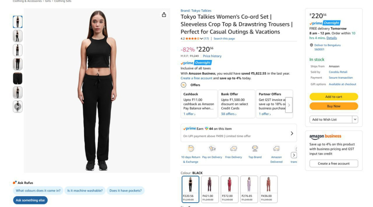 Tokyo Talkies Women S Co-ord Set 221 – Best Price in India