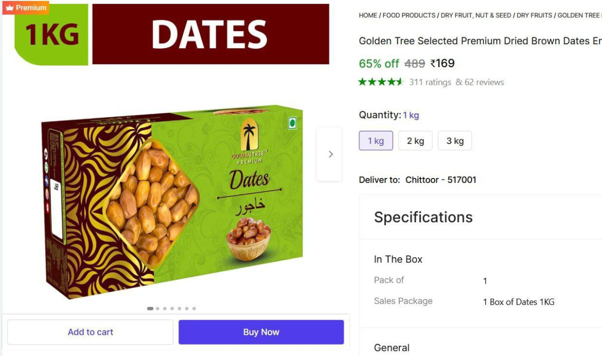 Kg Dates 169 – Best Price in India