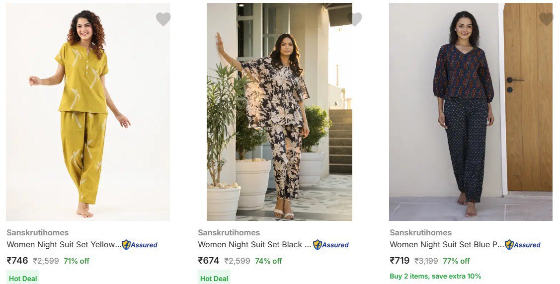 Flipkart Grab 80 On Night Suits – Best Price in India