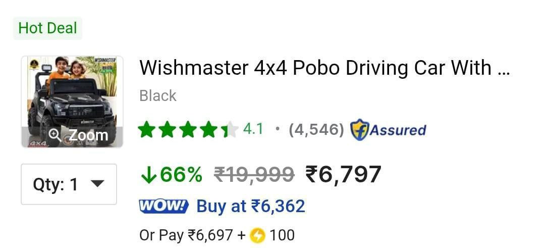 Lowest Wishmaster 4x4 Driving Car With Remote 6797 – Best Price in India