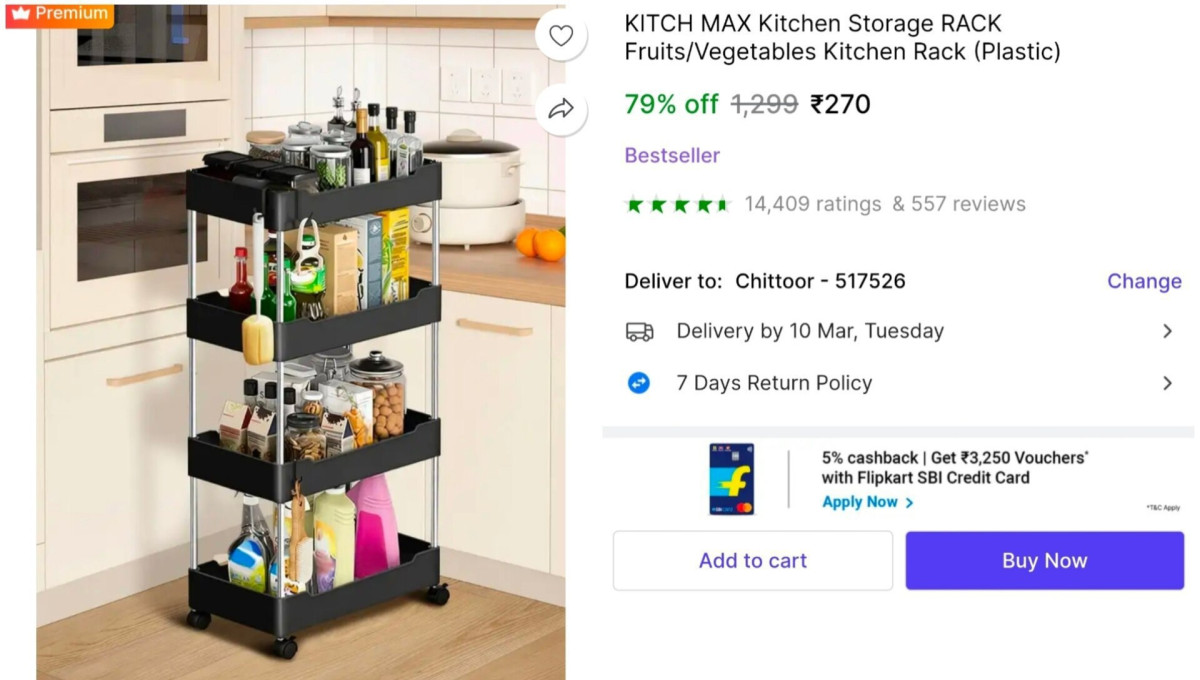 Kitchen Storage Rack At 270 – Best Price in India