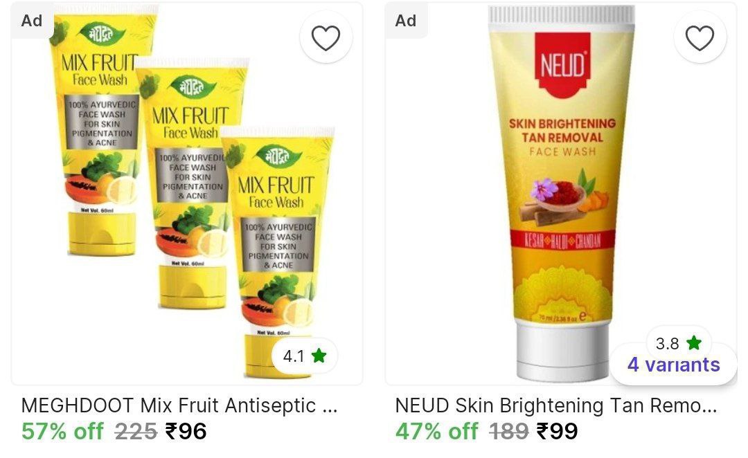 Face Wash Starts From 96 – Best Price in India