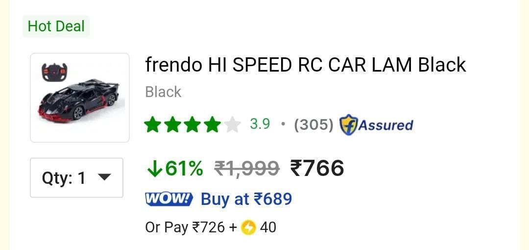 Grab High Speed Lam Remote Control Car 766 – Best Price in India