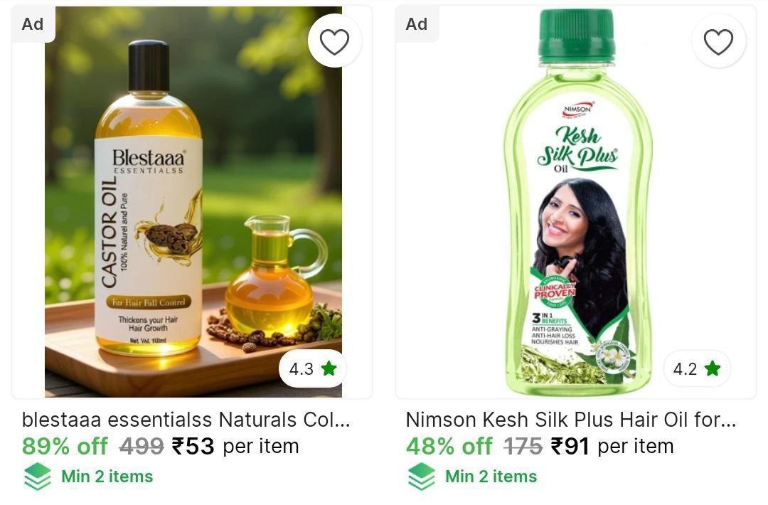 Hair Oil Starts 53check Min Buy Quantity – Best Price in India