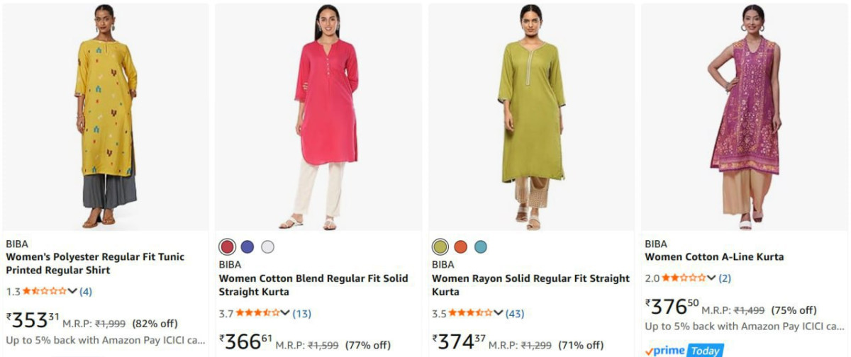 Min 70 Biba Clothing – Best Price in India