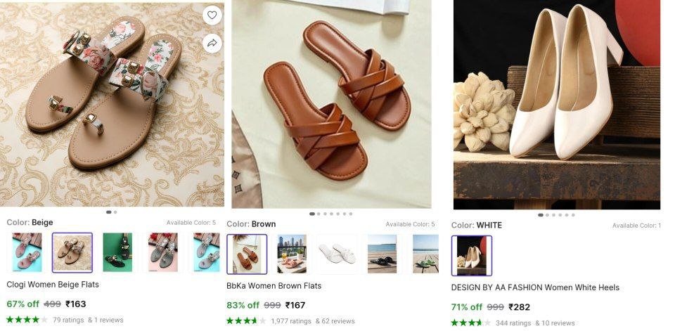 Flats And Heels 163 More - – Best Price in India