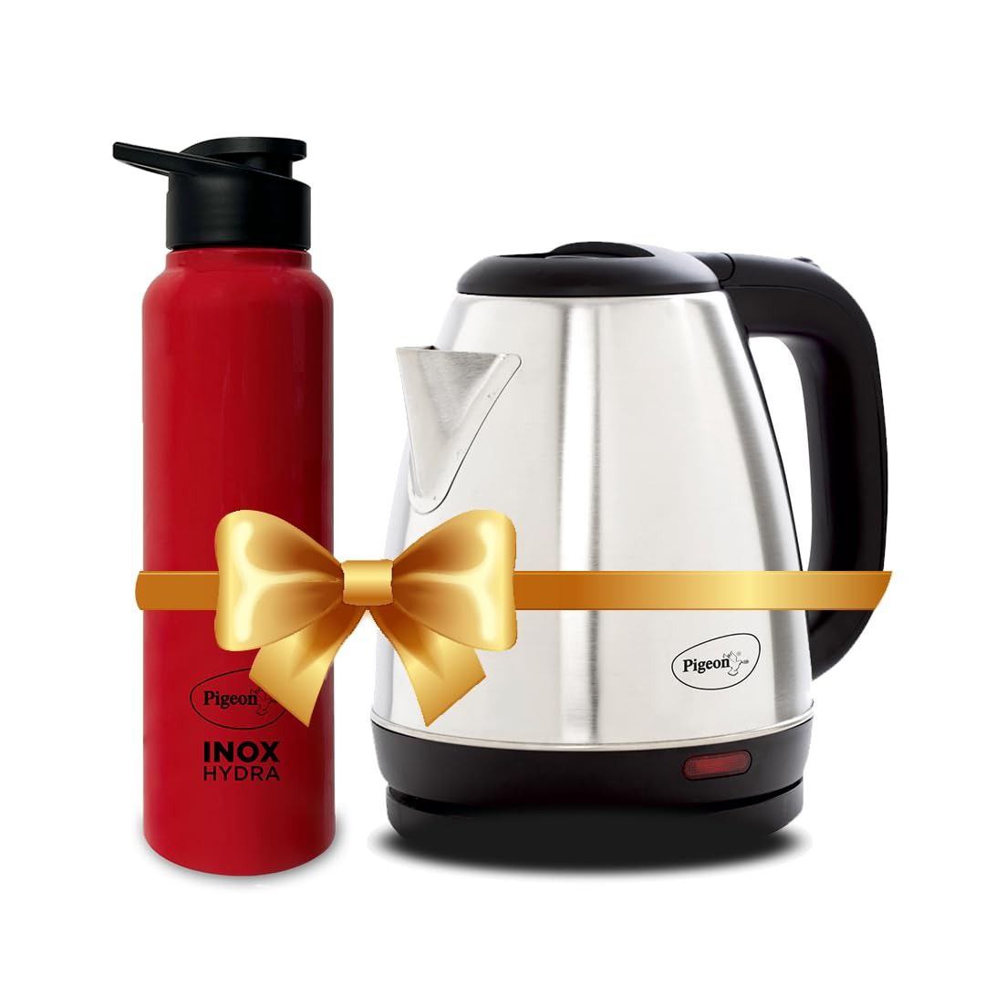 Pigeon 1 5 Litre Hot Kettle And Stainless Steel Water Bottle Combo 659 – Be