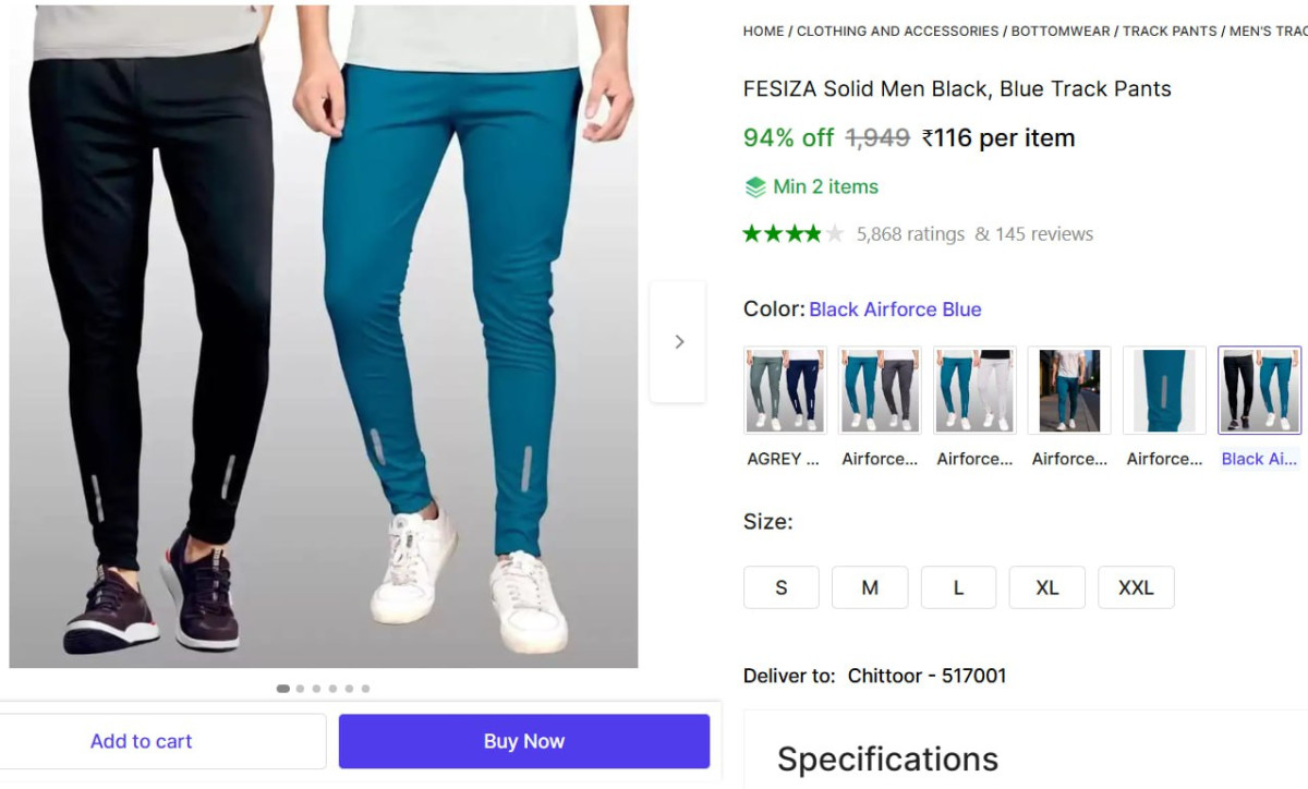 Men S Track Pants 116 Min Buy - 2 – Best Price in India