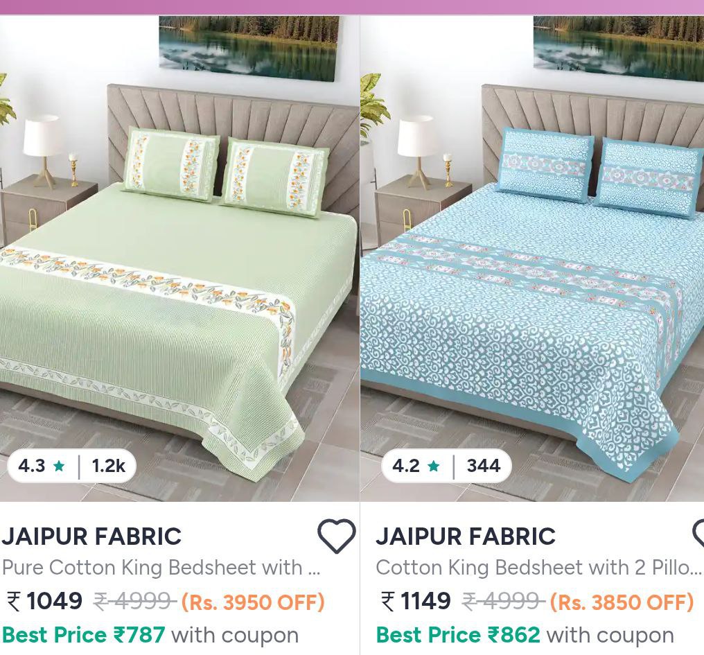 Myntra Never Before Deals - Min 70 Winter Bedsheets Min 70 On Jaipuri Bedsh