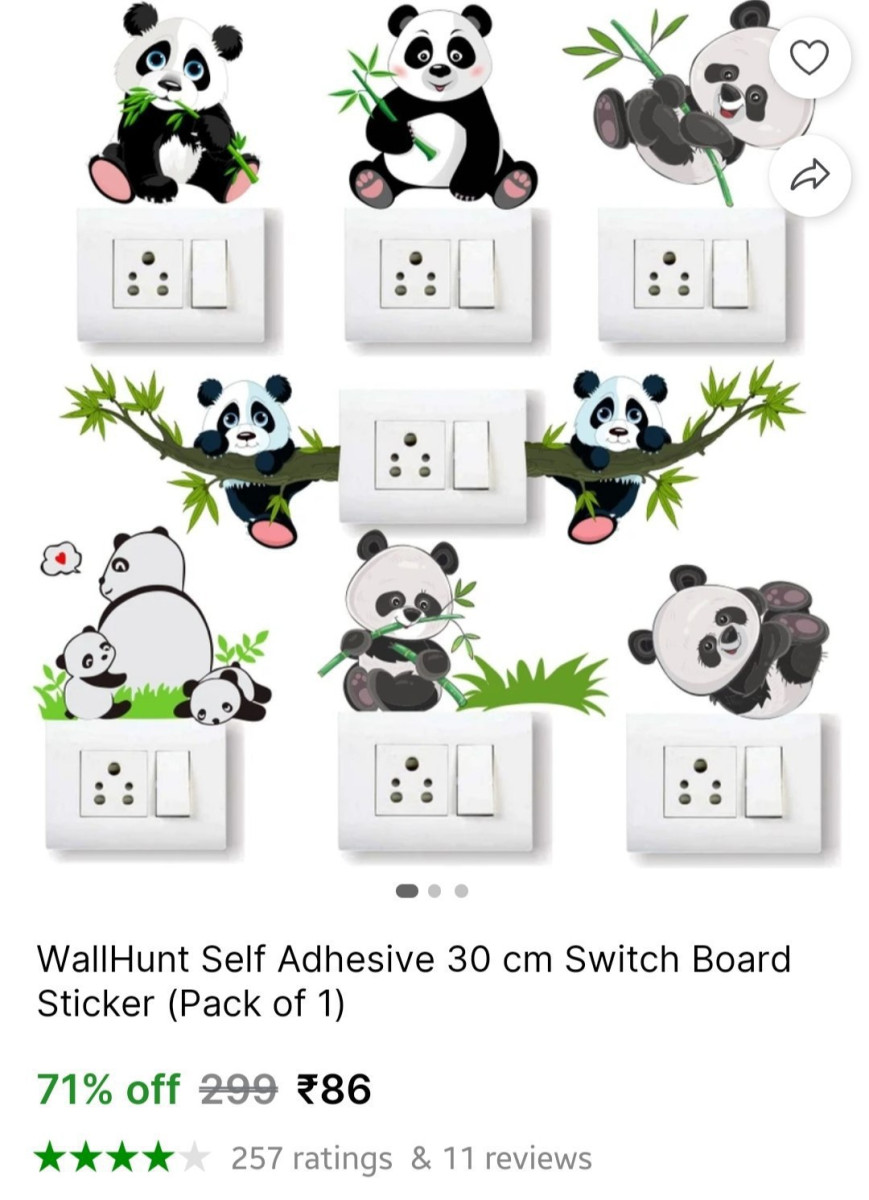 Self Adhesive 30 Cm Switch Board Sticker 86 – Best Price in India