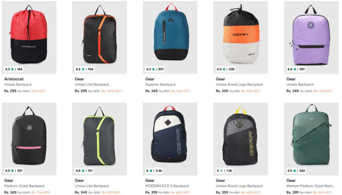 Myntra Branded Backpacks Start At 299 Masterlink Skybags Wildcraft Safari A