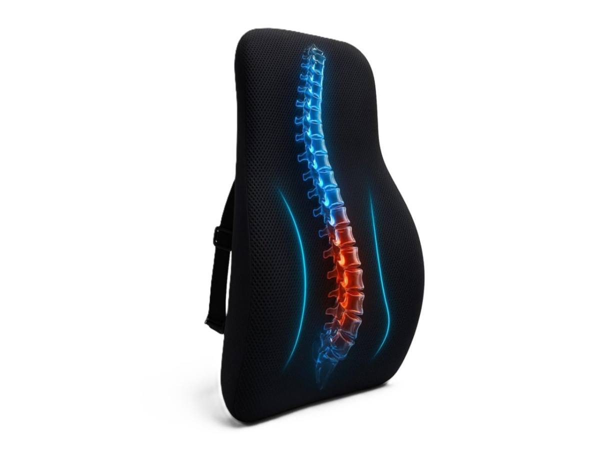 Amazon Memory Foam Car Seat Back Support Orthopedic Lumbar Back Rest 648 – 