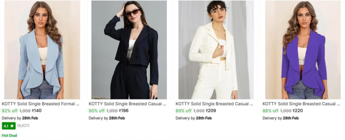 Shopsy 92 On Kotty Women S Blazers – Best Price in India