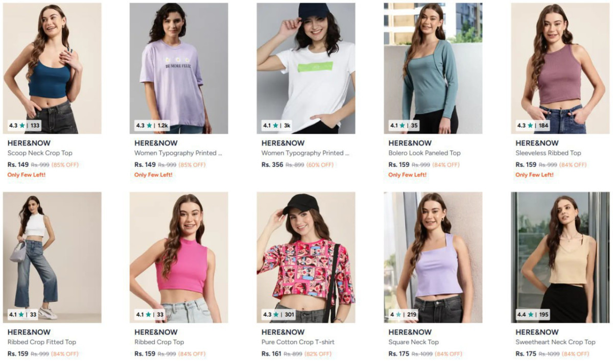 Myntra 85 Here Now Clothing Men S Women S 85 On Campus Sutra Clothing Men S