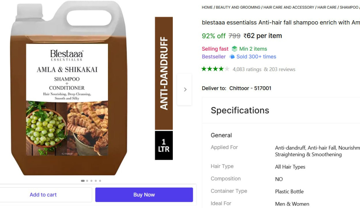 Anti-hair Fall Shampoo 1l 62 More Deals Click Here Must Read – Best Price i