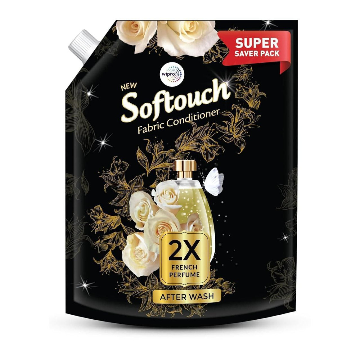 Softouch 2x French Perfume Fabric Conditioner Refill Pack By Wipro 2000ml –