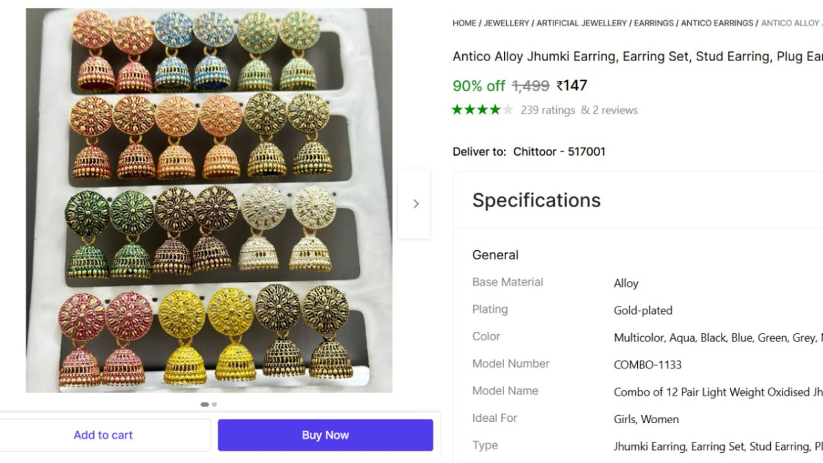 Women Jhumki Combo Of 12 Pair 147 – Best Price in India