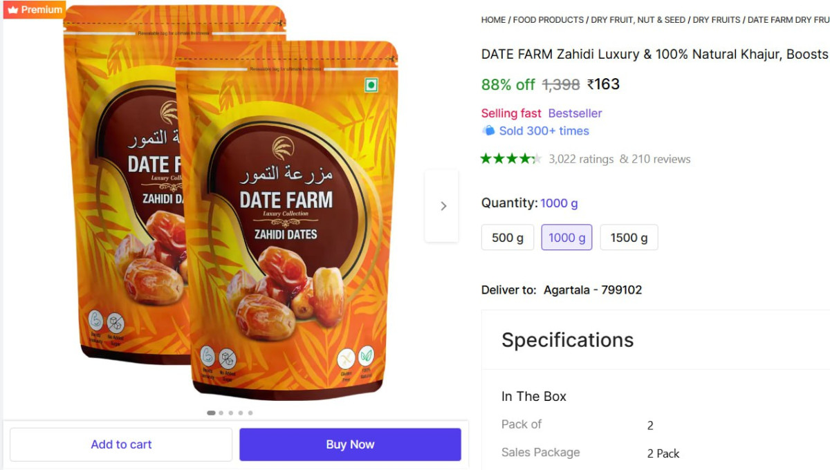 Kg Organic Dates 163 – Best Price in India