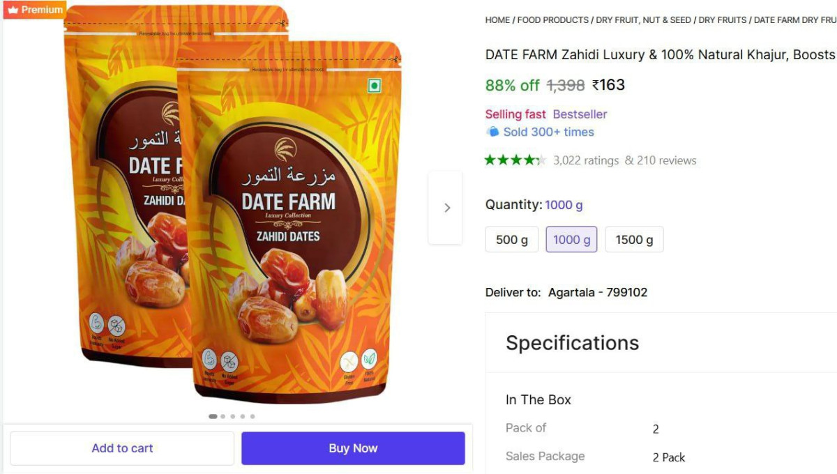 Kg Organic Dates 163 – Best Price in India