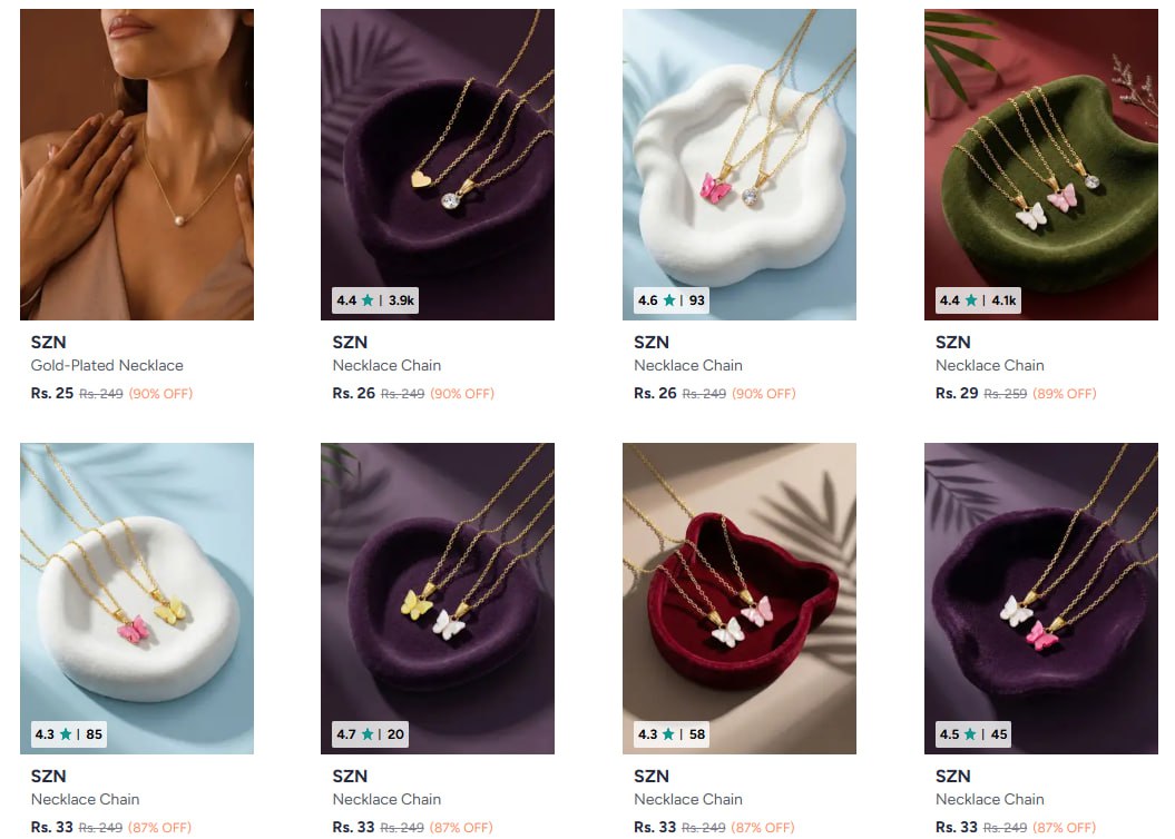 Szn Necklace And Chains From 25 – Best Price in India