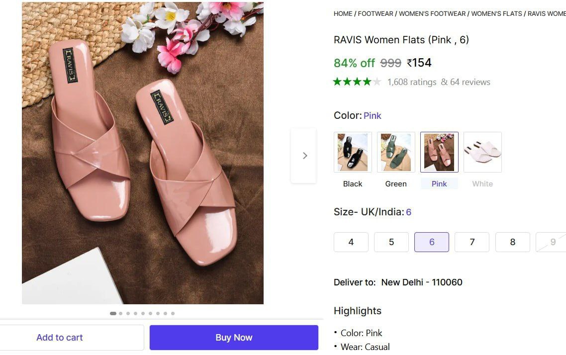 Women Pink Flats 154 – Best Price in India