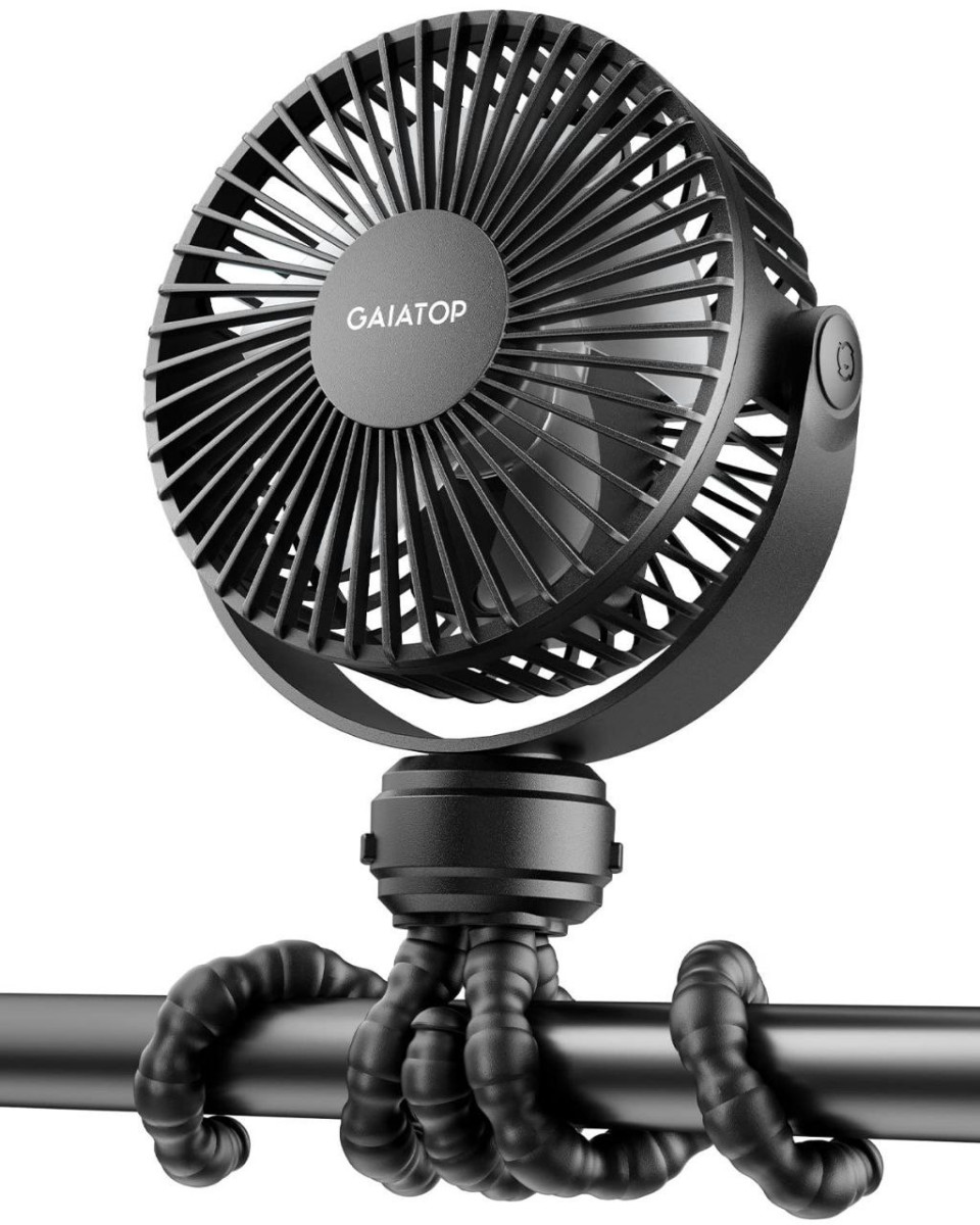 Grab 899300 Coupon Gaiatop Mini Portable Stroller Fan 3 Speed Battery Opera