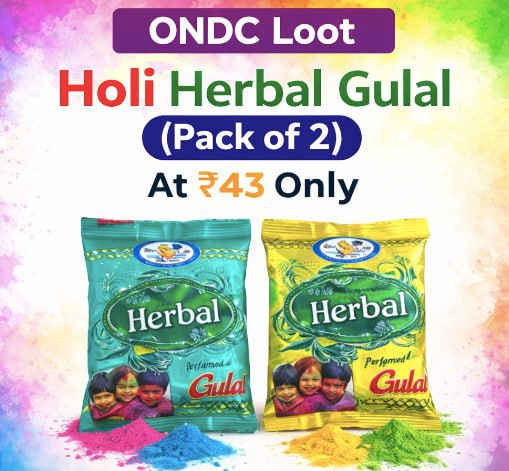 Ondc Holi Loot Buy Herbal Gulal - Non-toxic (pack Of 2) At Just 43 Shipping