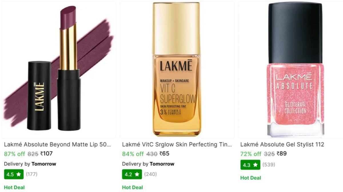 Loot 88 On Lakme Beauty Products More – Best Price in India
