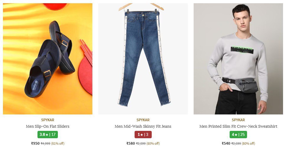 Ajio Loot 80 On Uspa Clothing Men S Womens Boys Girls 80 On Spykar Clothing