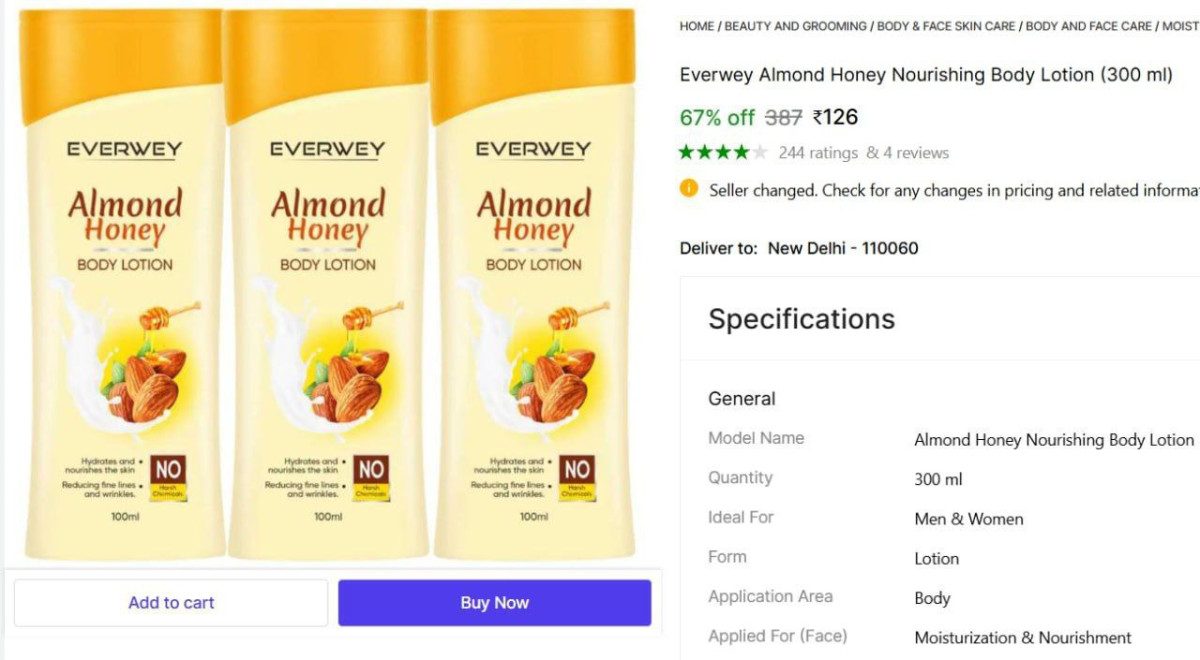 Body Lotion Combo (300 Ml) 126 – Best Price in India