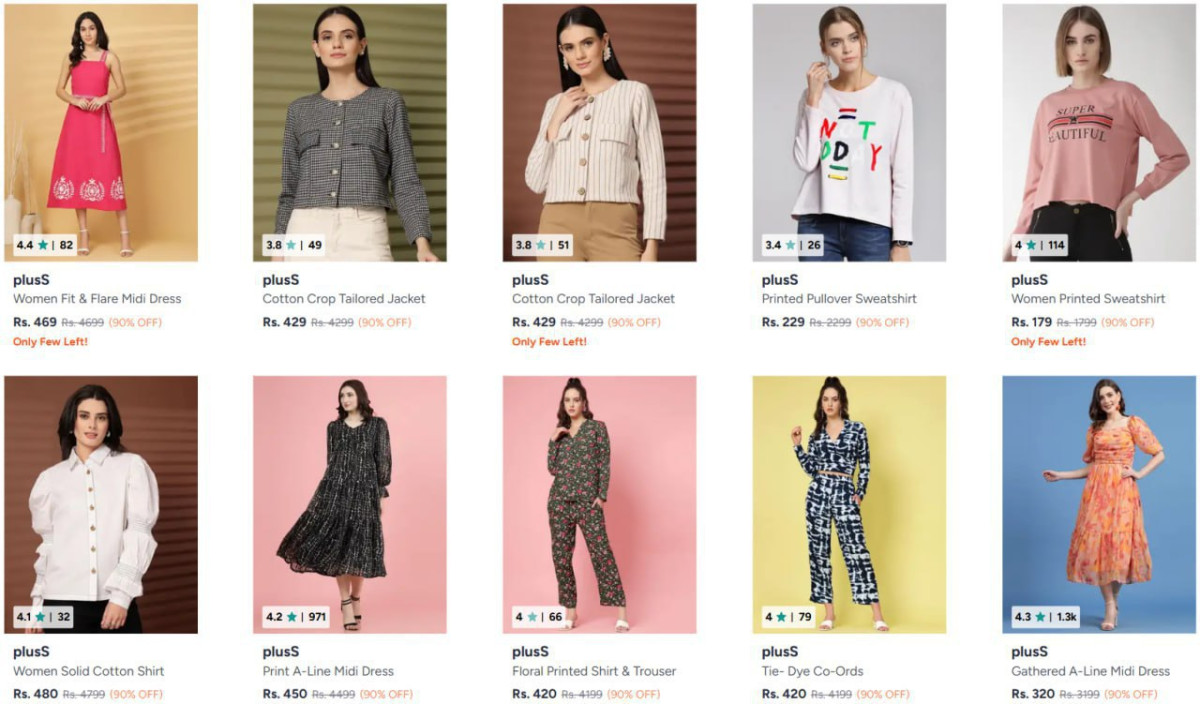 Myntra Loot 90 On Pluss Women Clothing – Best Price in India