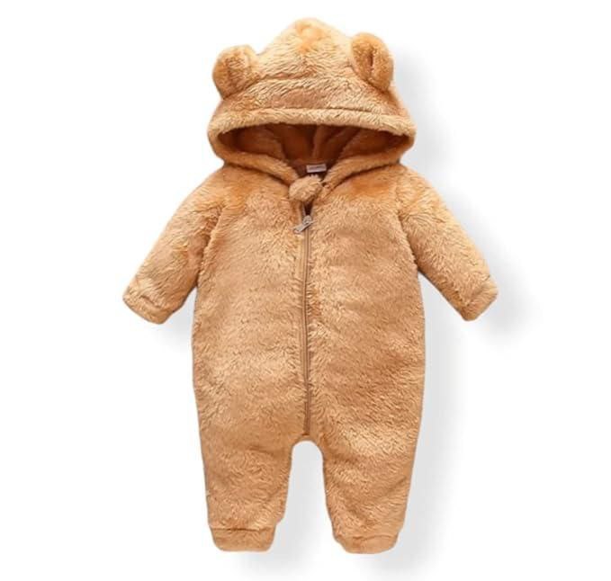 First Kick Unisex Baby Flannel Jumpsuit Classical Style Cosplay Clothes Bun