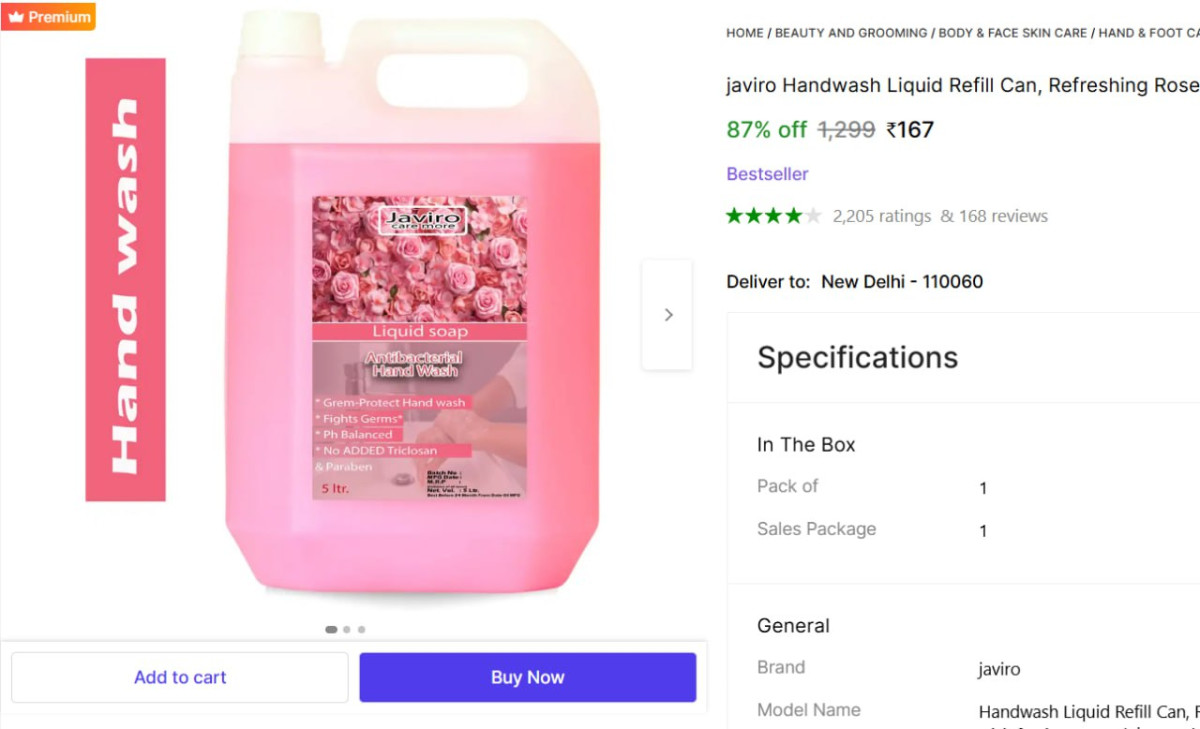 Shopsy Handwash Liquid 5 Liter 167 – Best Price in India