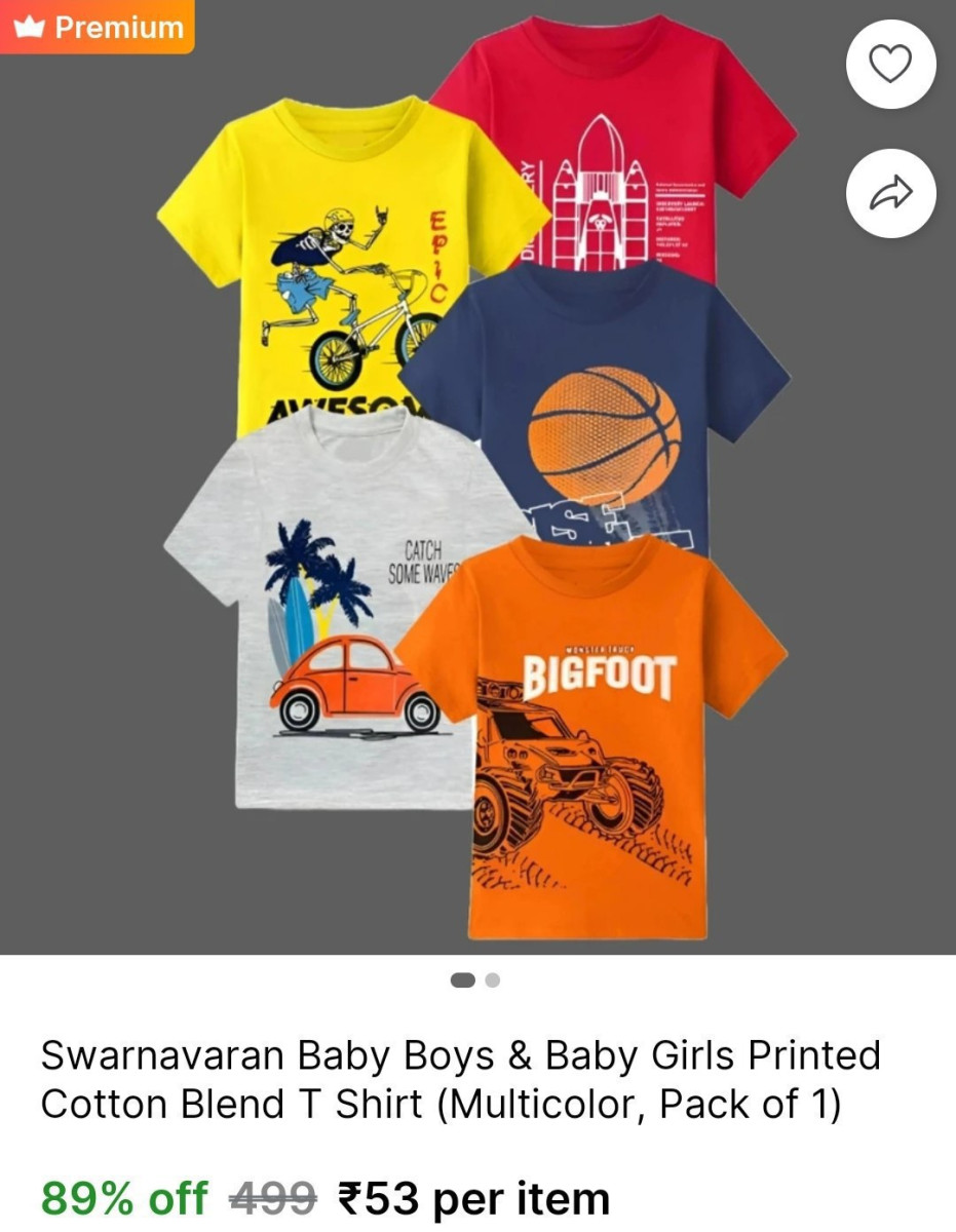 Boys Girls Printed T-shirt 53 More Deals Click Here Must Read – Best Price 