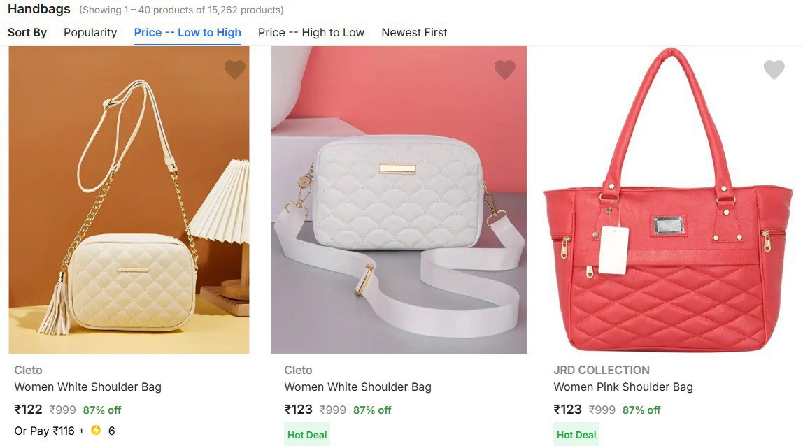 Flipkart 88 On Handbags Starting From Rs 122link – Best Price in India