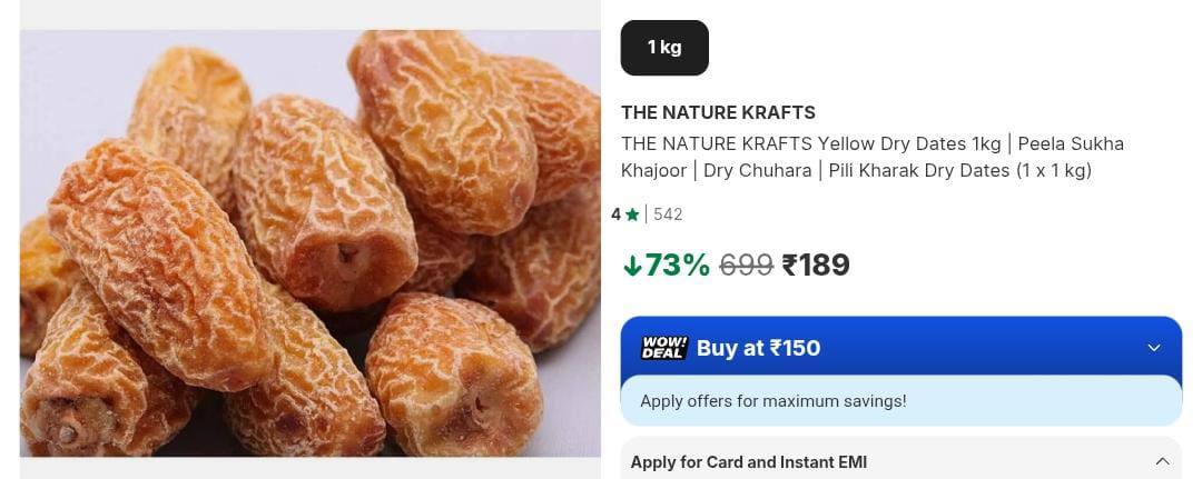 Fast - Dry Dates 1kg 189 – Best Price in India