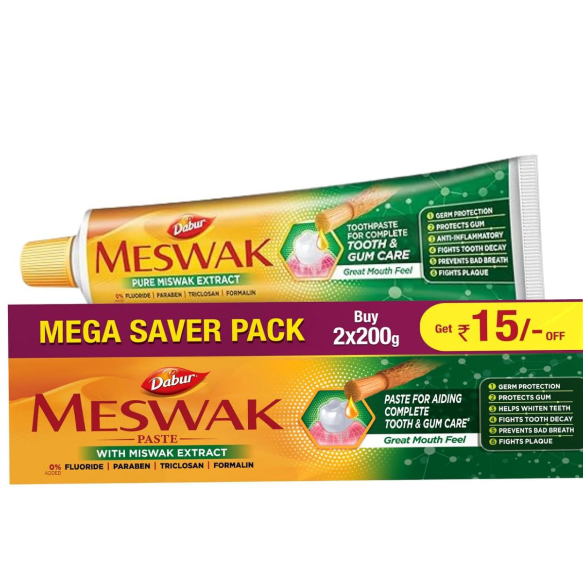 Dabur Meswak India S No-1 Fluoride Toothpaste