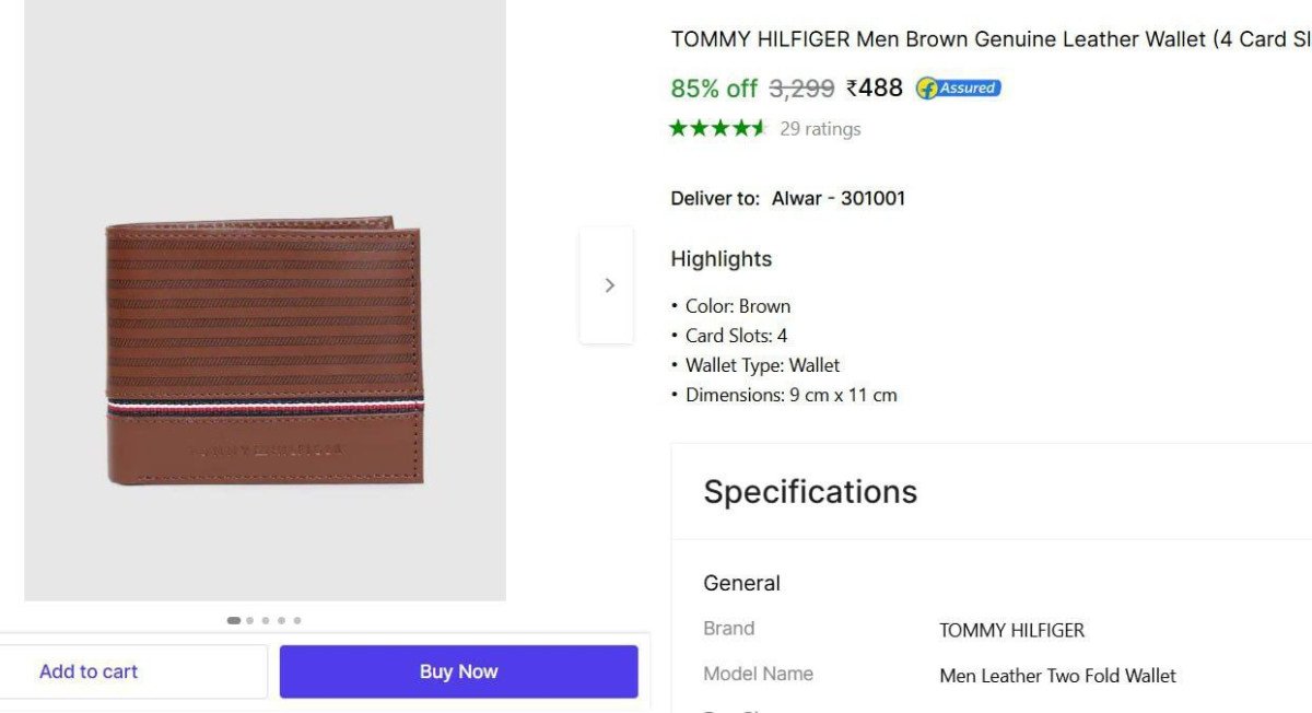 Loot - Tommy Hilfiger Genuine Leather Wallet 488loot - Tommy Hilfiger Genui