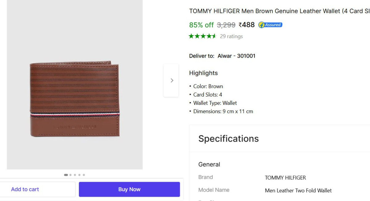 Loot - Tommy Hilfiger Genuine Leather Wallet 488 – Best Price in India