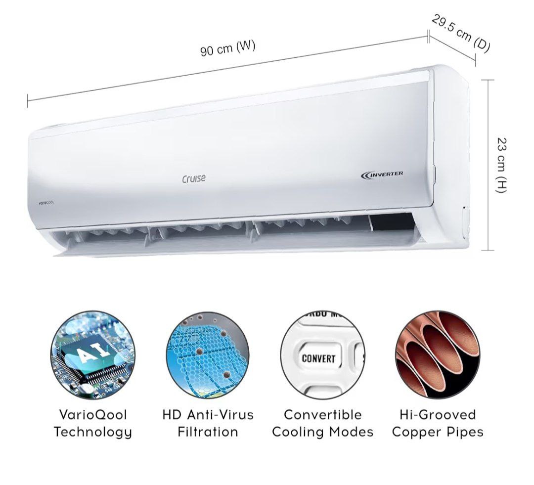 Cruise 1 5 Ton 5 Star Split Ac At 28 490 Apply 500 Coupon 2000 With Axis Cr