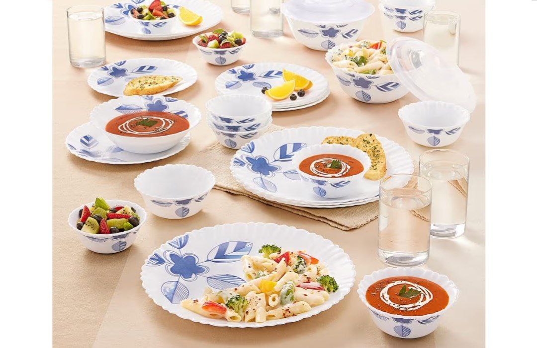 Larah By Borosil Dinner Set 35 Pieces 1717 – Best Price in India