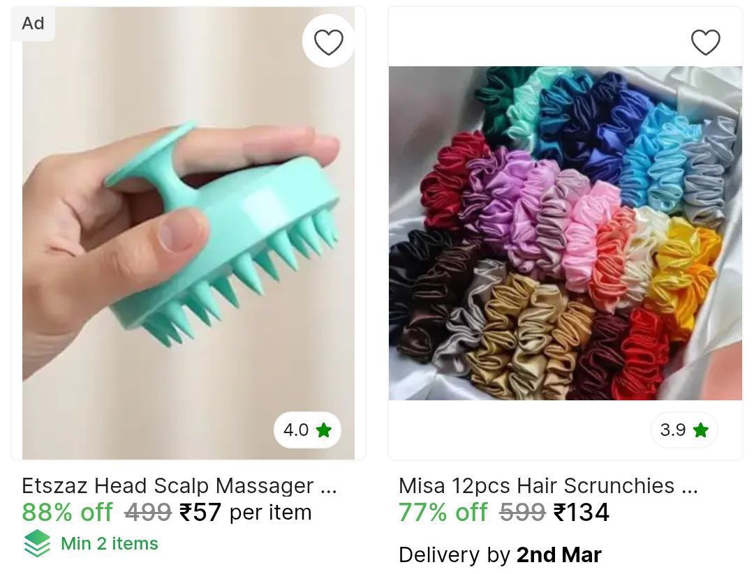 Hair Accessories Starts 57 Check Min Buy Quantity – Best Price in India