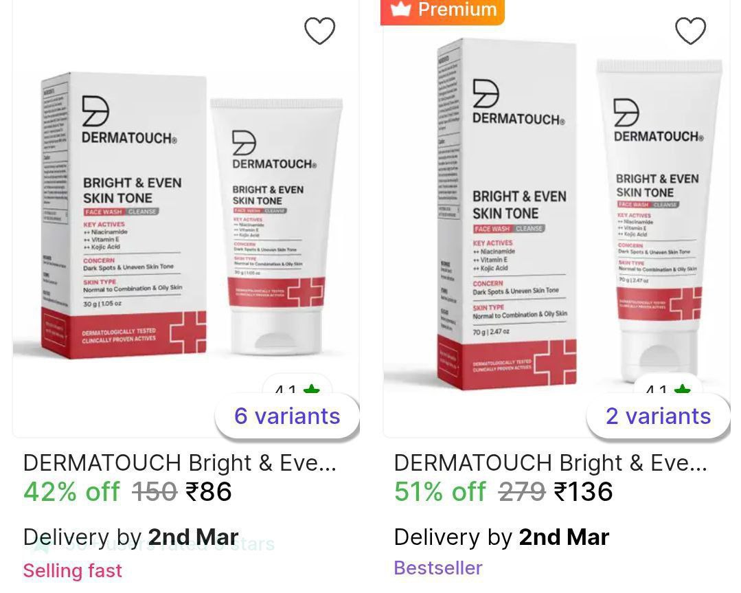 Dermatouch Products From 86 – Best Price in India