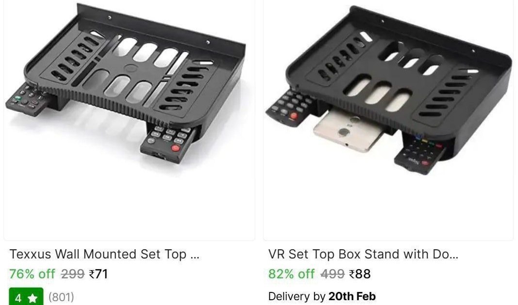 Set Top Box Mounted Stand With Remote Holder 73 – Best Price in India