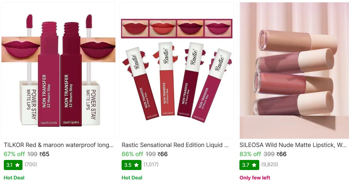 Lipsticks From 65 – Best Price in India