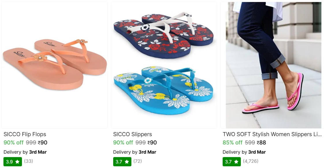 Women S Slippers From 88 – Best Price in India