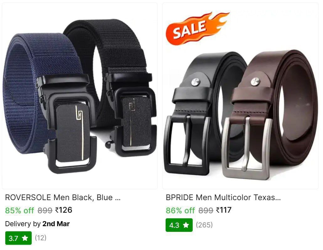 Pack Of 2 Men Belt 117 – Best Price in India
